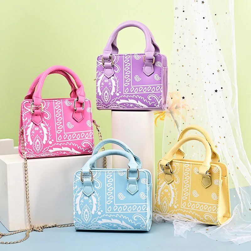 

Handbags Wholesale Fashion Square Purses And Handbags For Women Bandana Chain Shoulder Zipper Hand Bags Ladies, 8 colors