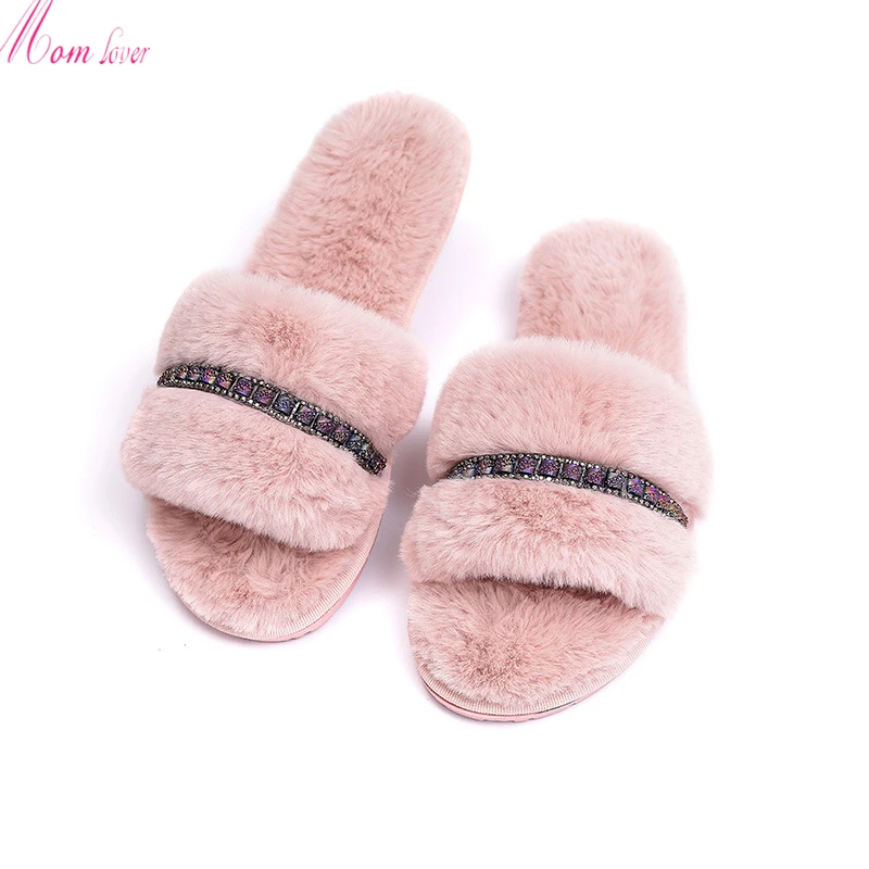 

Indoor fur flip flop slipper furry sandal colorful for women house womens shoes flats loafers uggh slippers, Picture shows