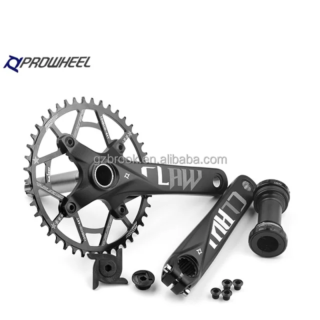 

PROWHEEL 104BCD 175mm 170mm Cranks 44/46T Sprocket with Bottom Bracket Mountain Bicycle Crankset, Black