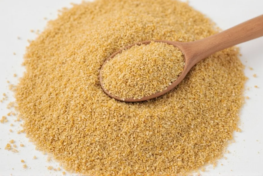 Close-up of fenugreek seeds showing their distinctive yellow-brown color and rectangular shape