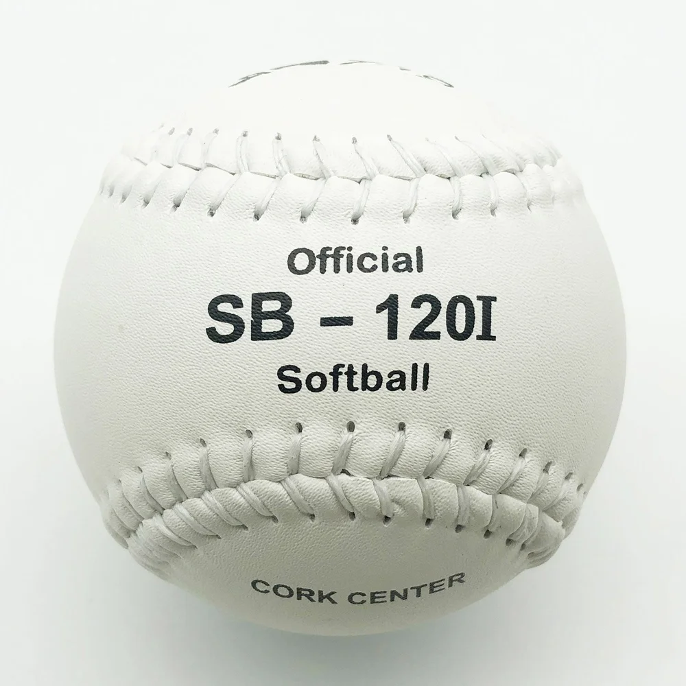 

12 inch synthetic Leather& cork core Game Tamanaco Softball ball, White