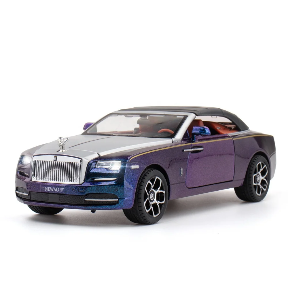 

NEW 1:24 Scale Dawn Car diecast models With Music Alloy Cars Removable Roof Vehicle Model Wholesale Car Toys