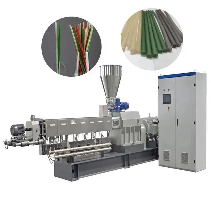 Shengrun industrial Edible Rice Straw Making Machine Machinery Cassava/ Rice / Pasta Straw Production Line For Sale