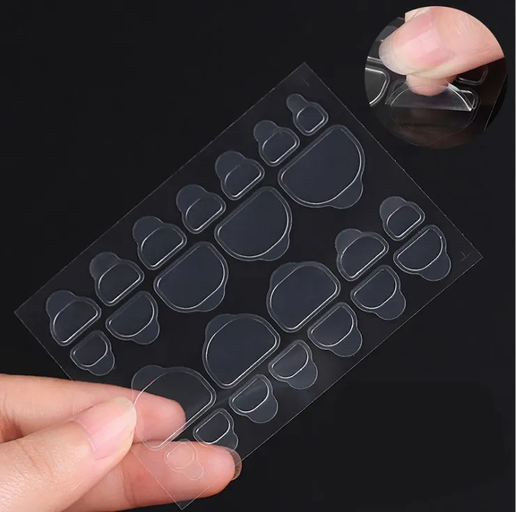 

24pcs Waterproof Breathable Double Sided Adhesive Tabs Nail Jelly Stickers For False Nail Tips