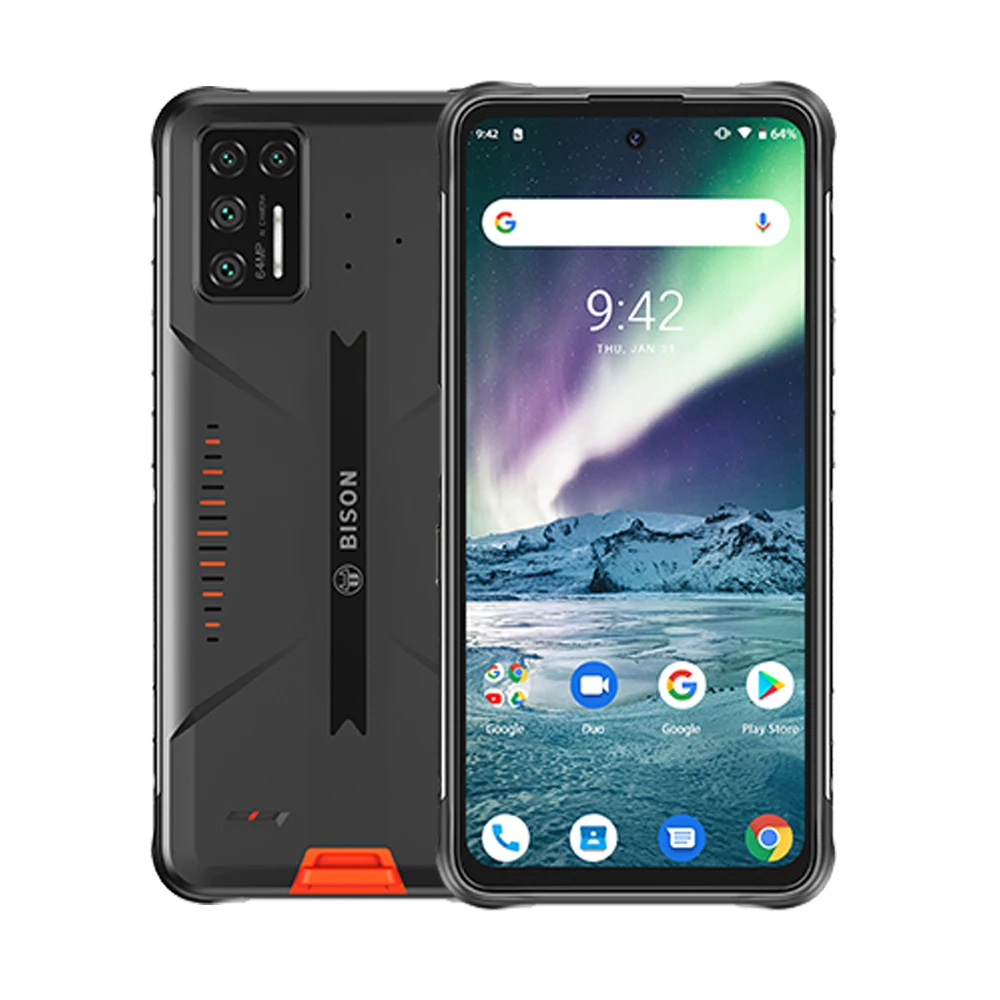 

UMIDIGI BISON GT Waterproof IP68/IP69K Android Helio G95 Rugged Phone 64MP Camera 8GB+128GB 6.67" FHD+ 33W Charger Smartphone, Cyber yellow / lava orange