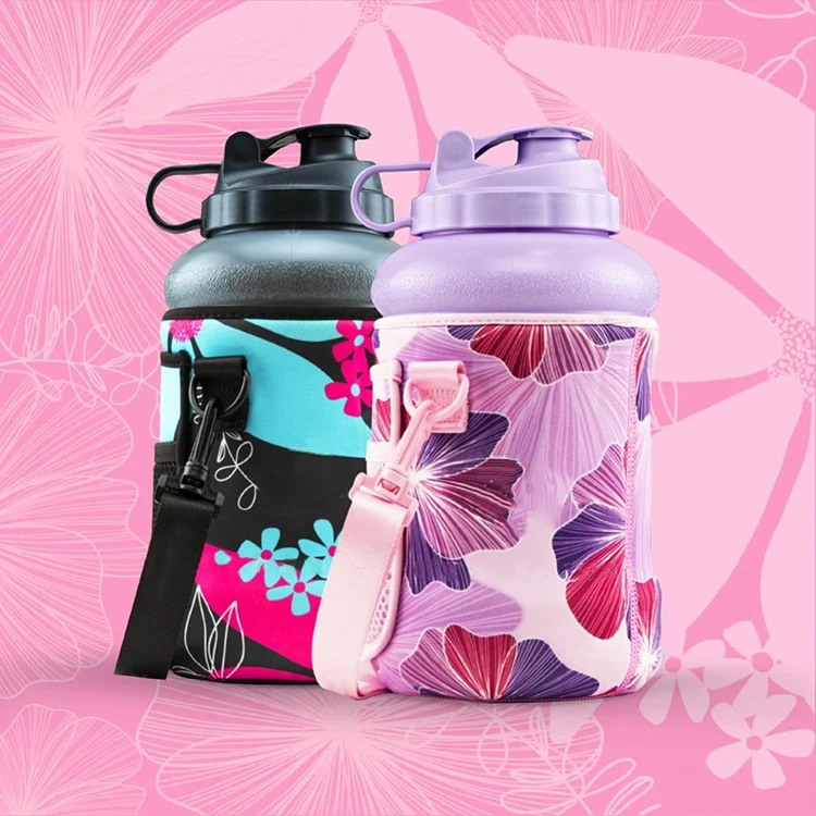 

2.2L Half Gallon Tritan BPA Free GYM Sports Water Bottle with Storage Sleeve, Customized color