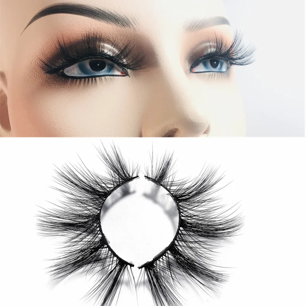 

Wholesale Factory price vegan natural look soft chemical fiber new synthetic silk lashes 12mm 14mm 20mm3d 5D faux mink eyelashes, Black color