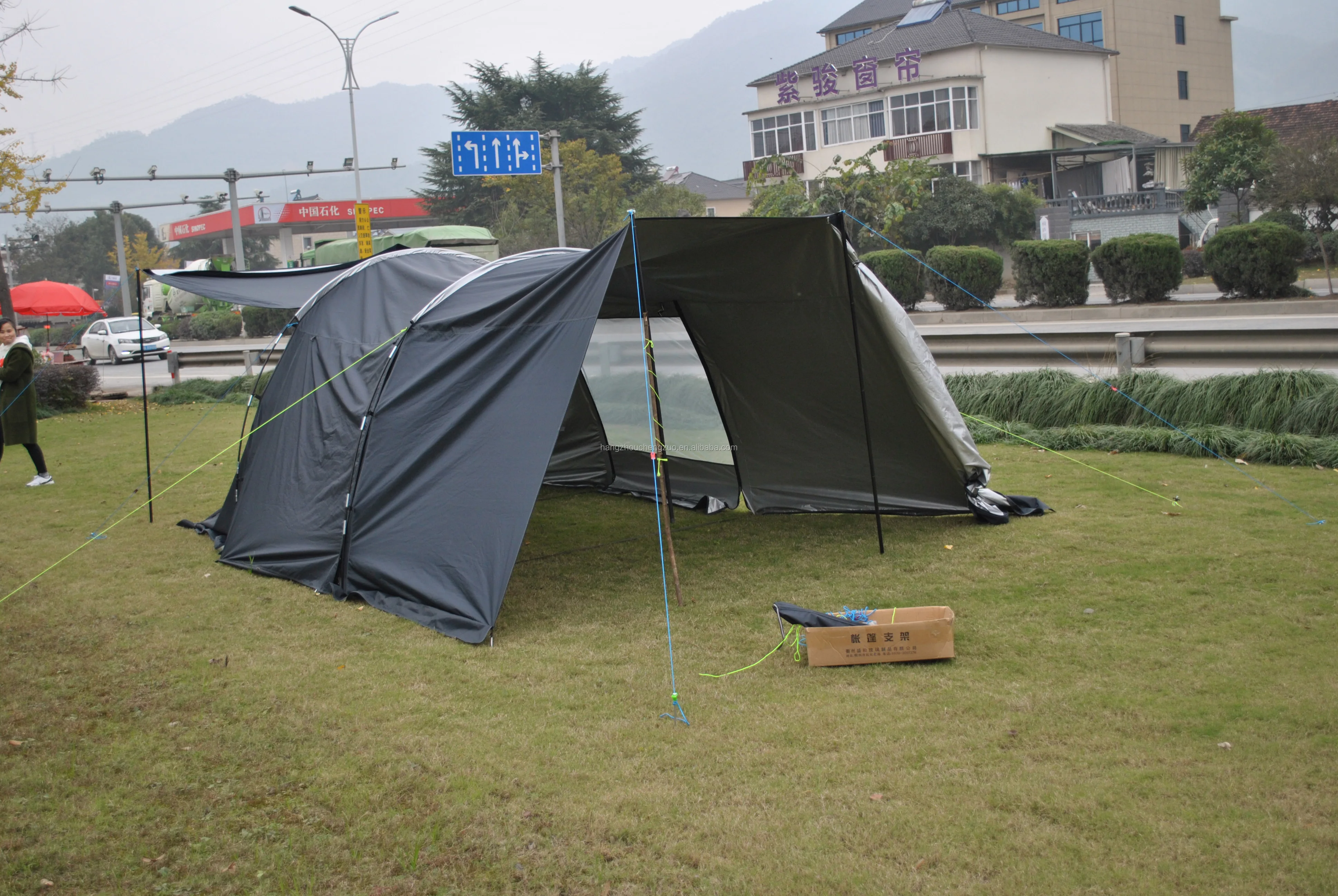 多功能汽车帐篷,6人家庭高品质5米尺寸耐用房车狐翼遮阳篷270度蝙蝠翼