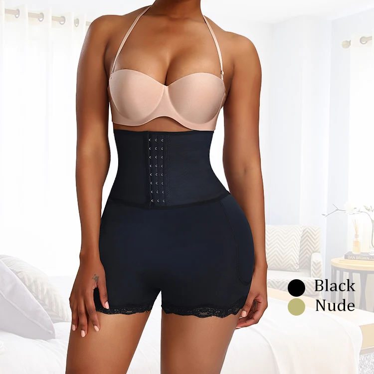 

Compression Elasticity High Waist Waist Trimmer Belt Tummy Control Padded Panties Bitter Lifter, As show