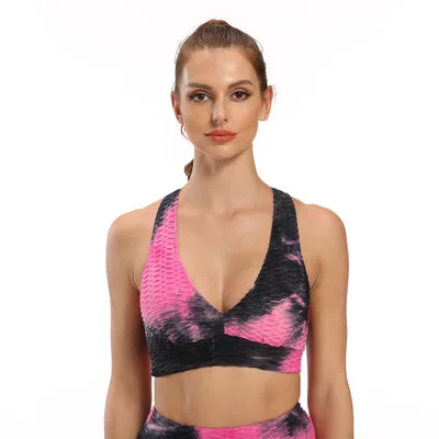 

2020 Wholesale Fitness Ladies Running Gym Yoga Bra Tops Colorful Workout Women Sports Bra, 10 colors