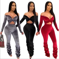 

SP1711S 2019 Winter fashionable casual personality pleated jumpsuit
