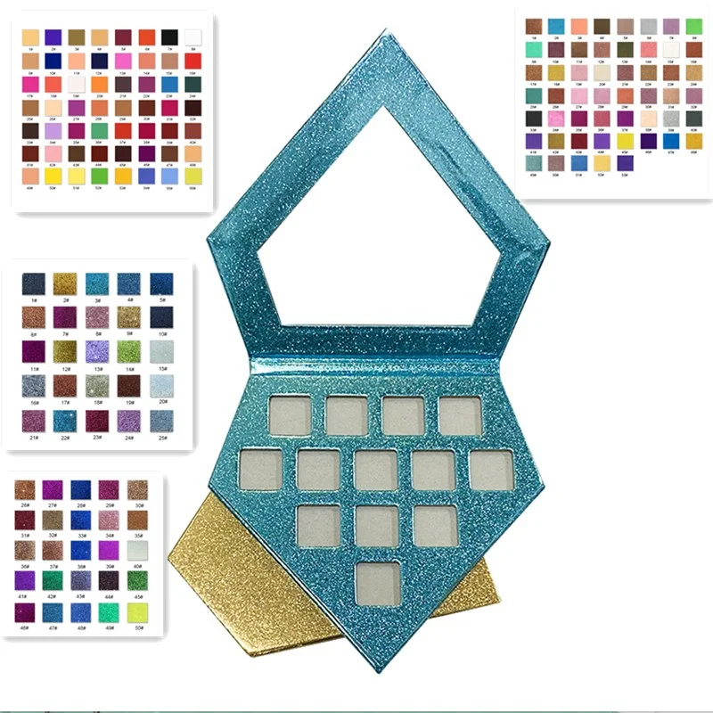 

waterproof diamond shape eyeshadow palette custom pigment vegan DIY your own eyeshadow palette makeup