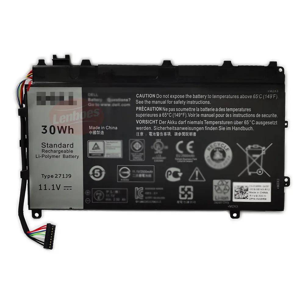 

271J9 Laptop Replacement Battery 11.1V 30WH 2500MAH for Dell Latitude 7350 13 7000 Series MN791 GWV47 YX81V 3WKT0 Laptop Battery