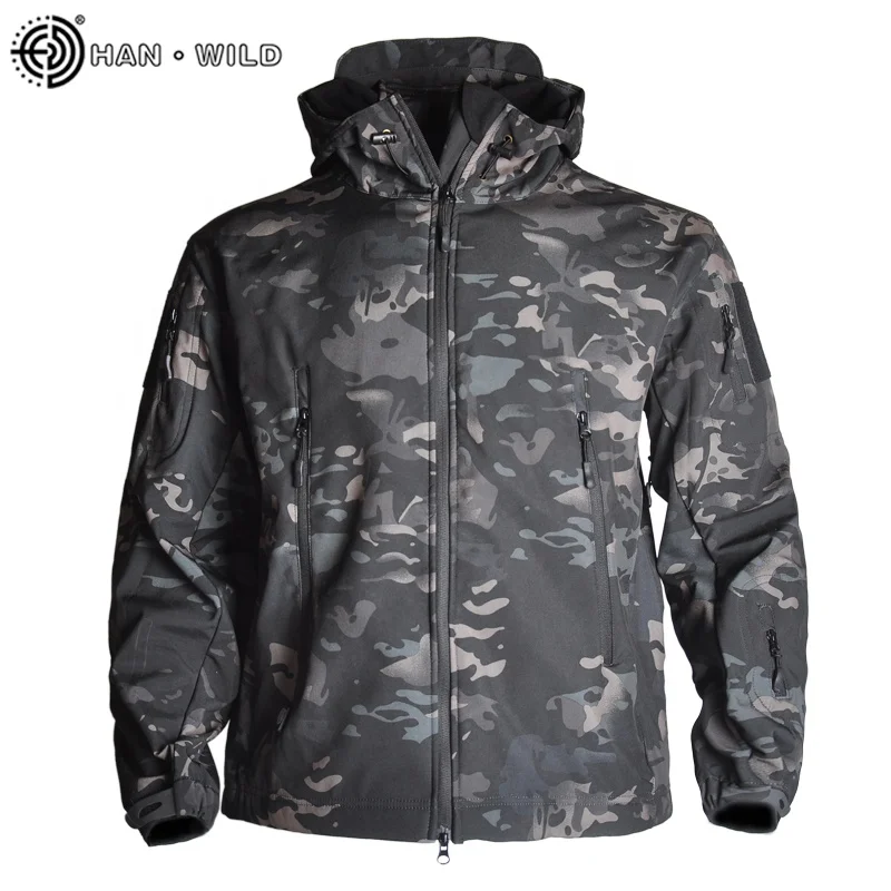 

HAN WILD Shark Skin Tactical Jacket Waterproof Fleece Clothing Windbreaker