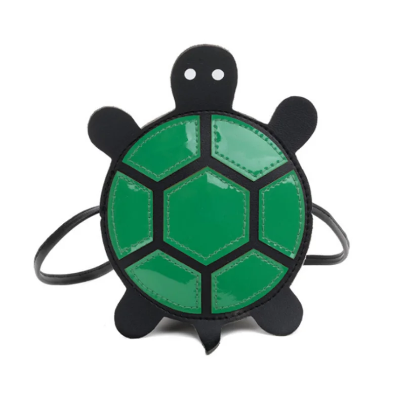 

Kids Shoulder Bag PU Tortoise Cartoon Patterns Sunny Girl Mini Eco Friendly Kids Sling Bag Girls, As pic