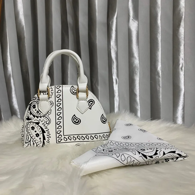 

women hand bags women's 2021 summer new cashew flower bag mask set women bags handbags purses and handbag Handkerchief
