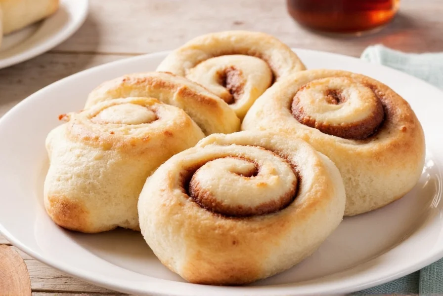 Hands kneading soft cinnamon roll dough on floured wooden table