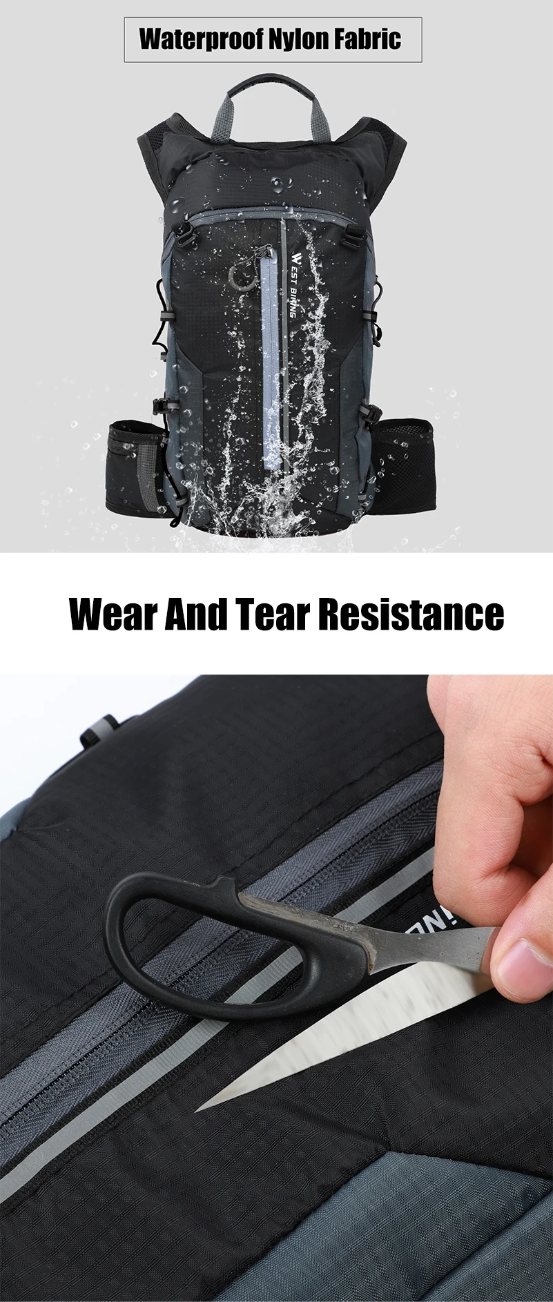 10l Ultralight Portable Folding Bicycle Backpack Pouch Breathable