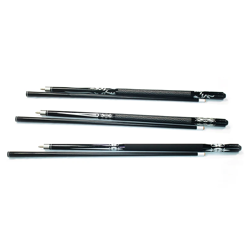 

Hot sell 3 pieces 58" copycarbon fiber 1/2 billiard pool cues for sale
