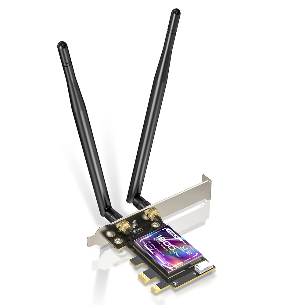 

EDUP PCI-E WiFi6 Card BT5.2 Dual Band USB 2.0 PCI-E Wireless WiFi Network Adapter Card 3000Mbps Wifi PC Network Card