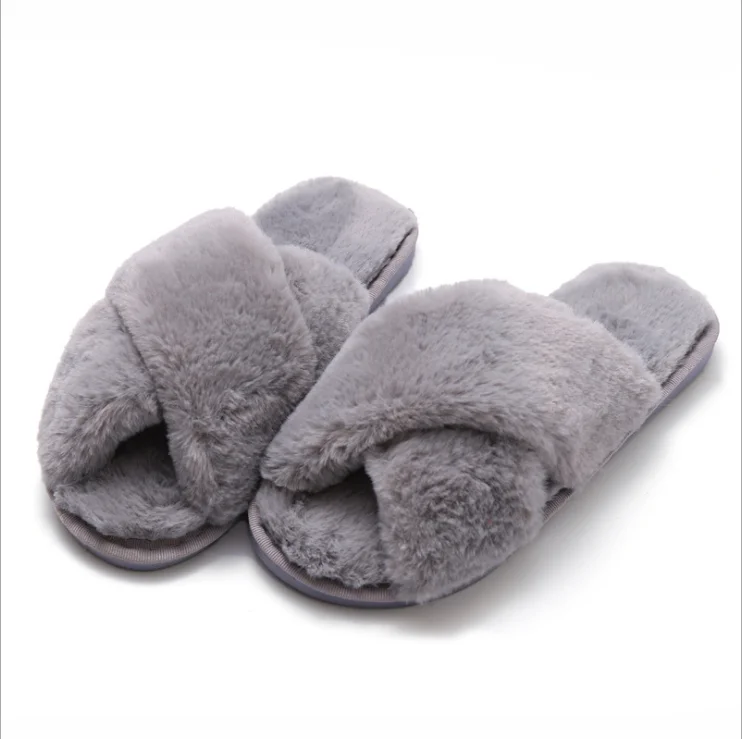 

Wholesale 2021 Winter Warm Home Slipper Shoes, Flat Female Solid Women Slippers