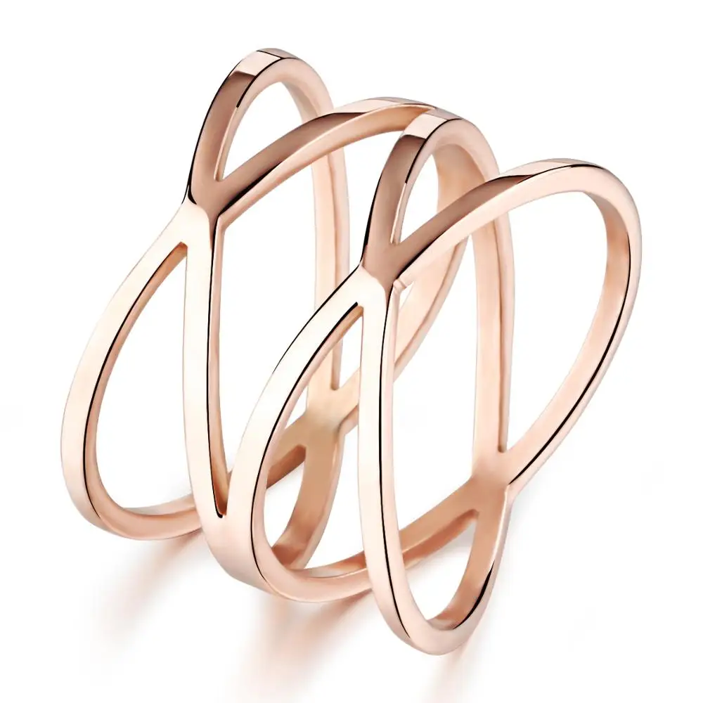

Gold Stainless Steel Ring For Women GJ461