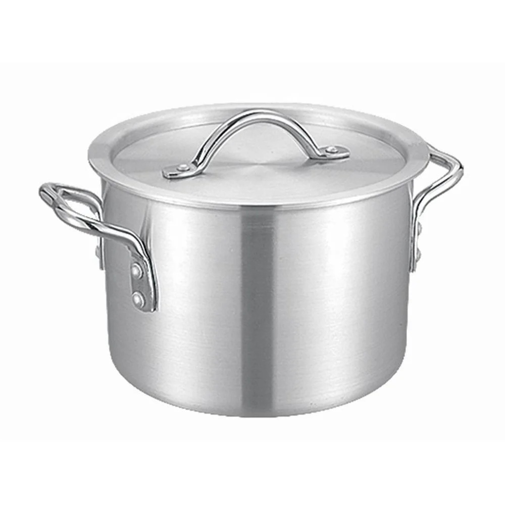 

High Quality Aluminum Cooking Pot Set For Hotel Stock Pot, Silver