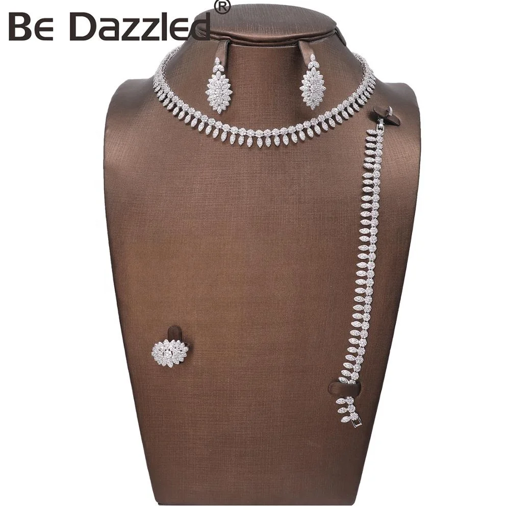 

Jewelry Set Wedding Gift For Women Earrings Necklace Bracelet Ring Sets Luxury Elegant Womens Jewellery Accessories