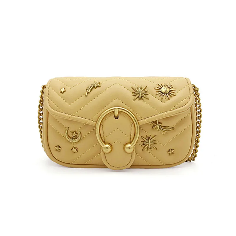 

Designer ladies chain purse and handbag fashion Mini messenger bag leather small sling bag for women wholesale