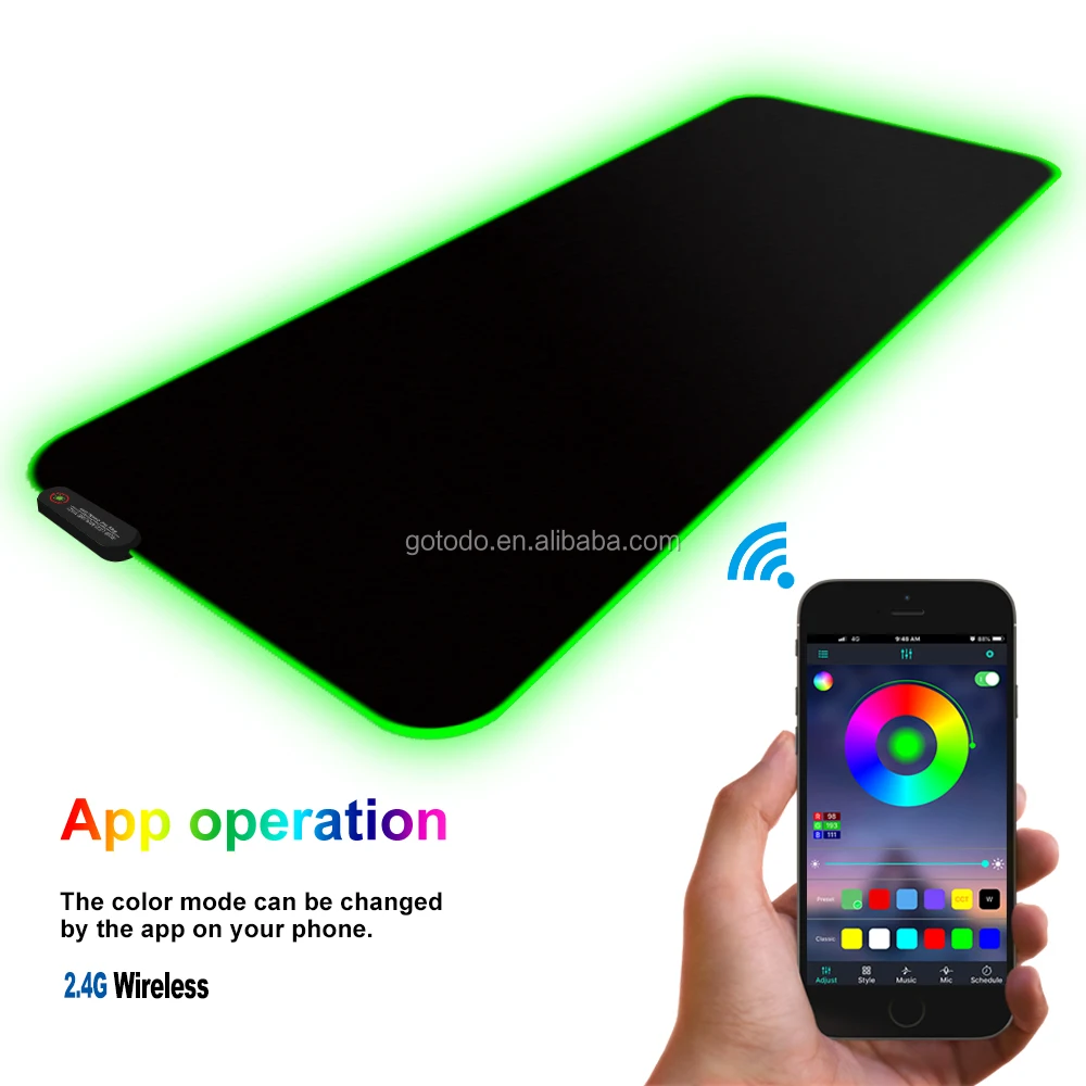 

Big rgb mouse pad gaming flashing LED mice mat non-slip rubber base computer mousepad rgb pad, Black or colorful heat printing