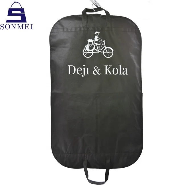 

Factory supplier wholesale garment cover dust custom black suit bag, Black, brown, purple, pink, white, grey, custom color