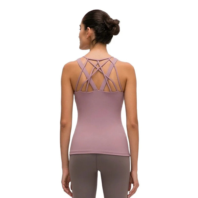 

BBDQ19080 New product promotion women slim sports T-shirt solid color fitness bra moisture wicking yoga vest