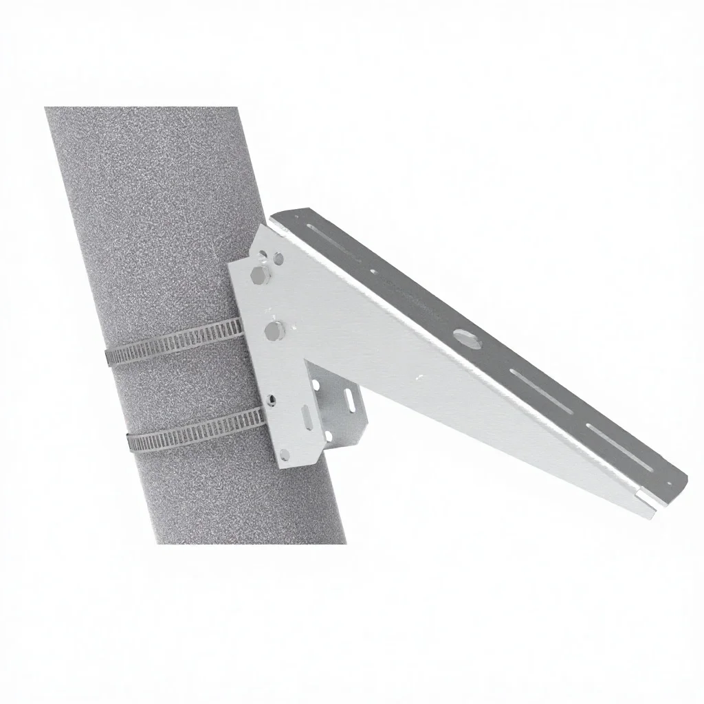 SceneX Solar Aluminum Pole-wall Mounting Brackets Panel Mount Kit Outdoor Security Camera LED Induction Anti-Theft Security