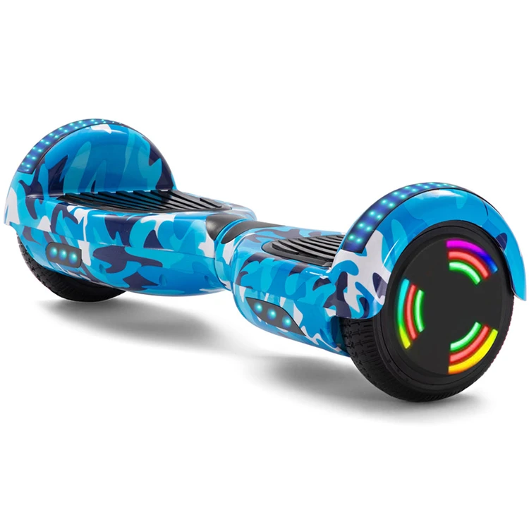 

Hover Board for Kids Self Balancing Scooter 6.5 Inch Skateboard LED Lights Certified by CE Camo Blue Hoverboard