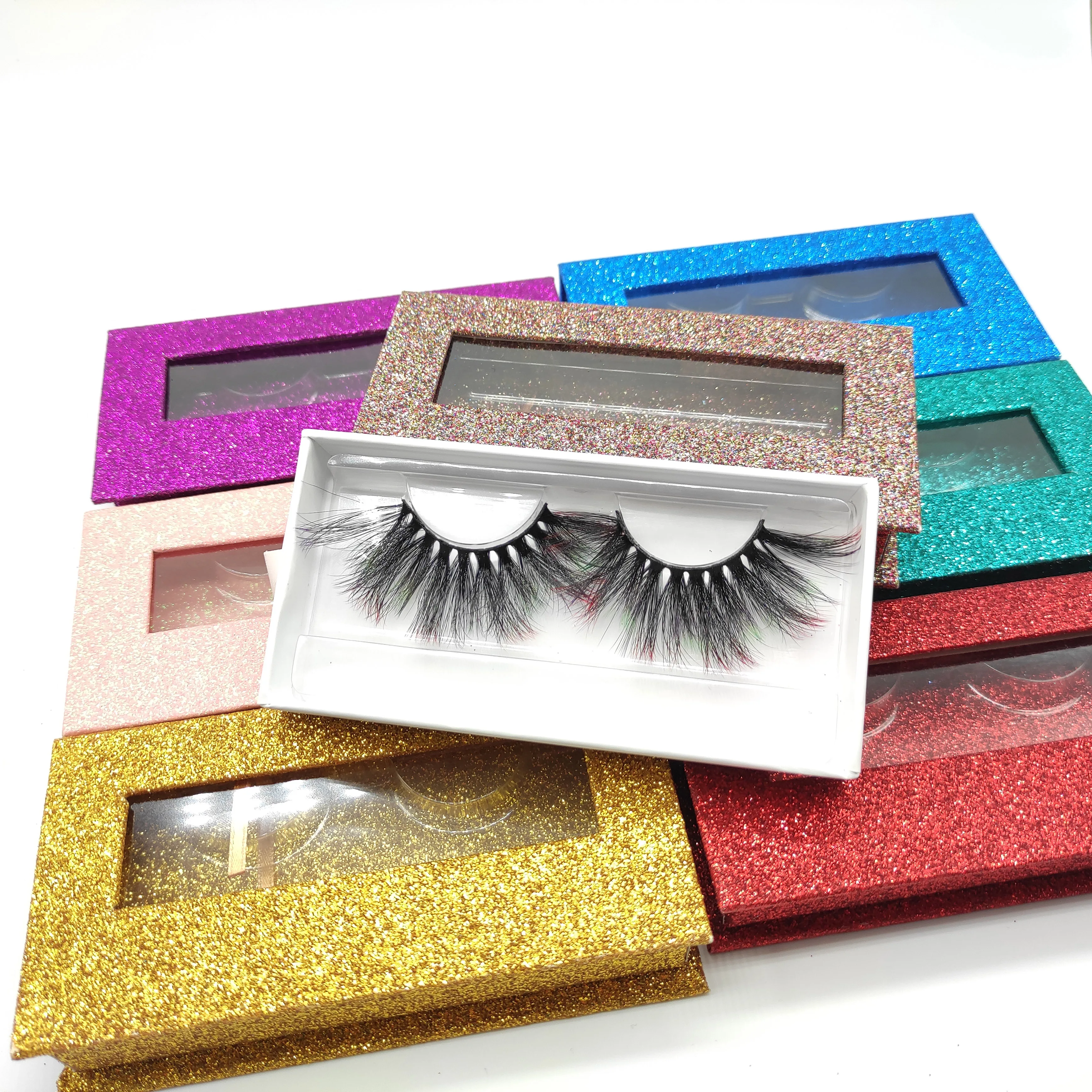 

Private Label Customized Boxes Vendors Fluffy Easy Fanning Color Eyelash Extension