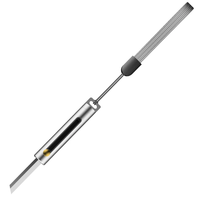 

AJOTEQPT Portable Micro-Blade Mini Creative Folding Telescopic Knife Pocket Paper Cutter Telescopic Tool Keychain