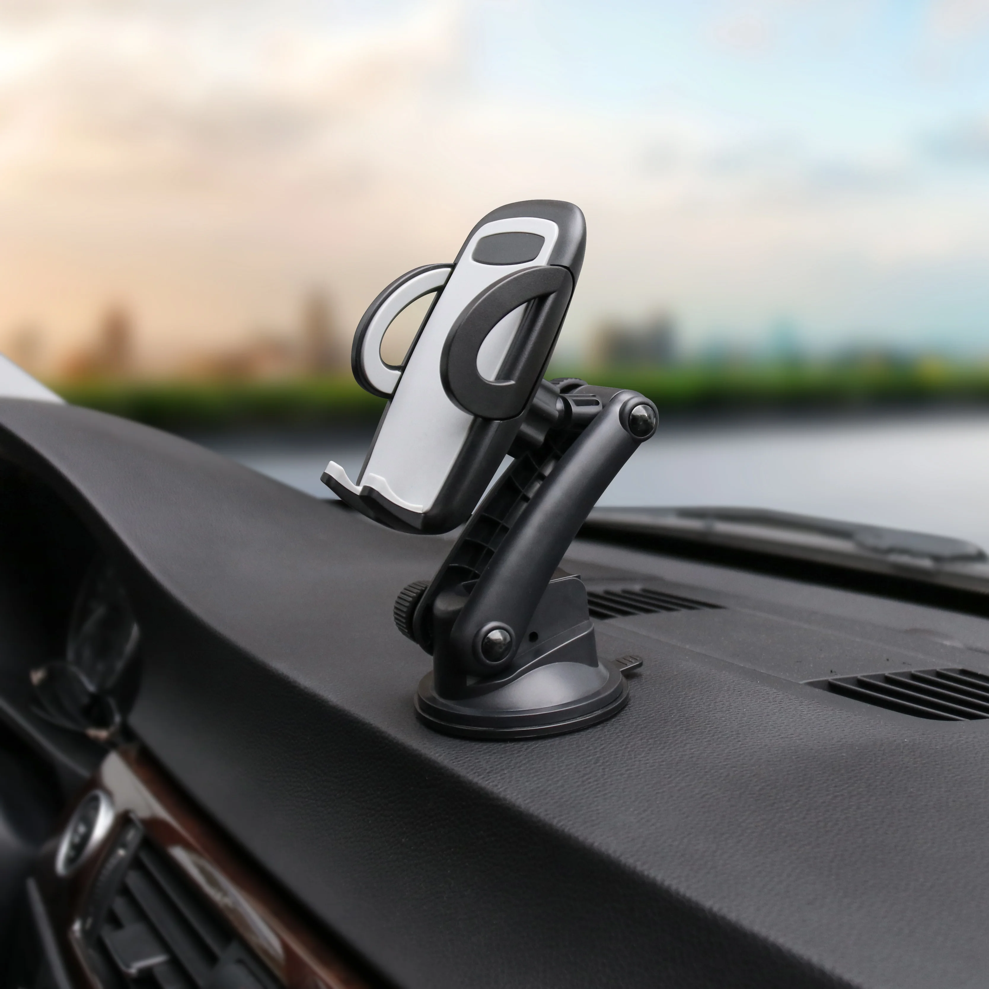 

Upgrade Suction Cup Car Dashboard Phone Holder Glossy Windshield Dash Mount Cell Phone Holder for Car