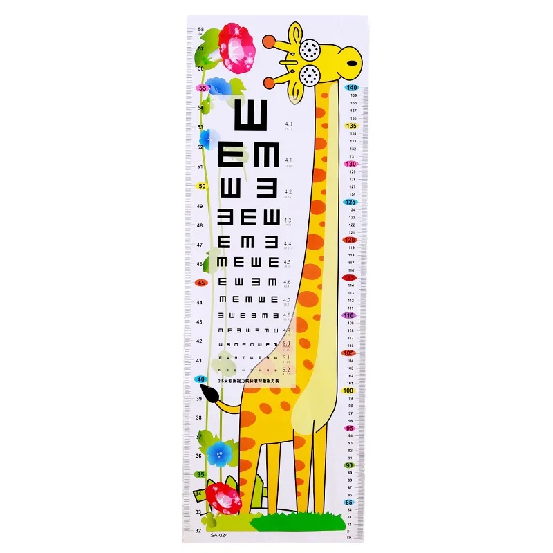 

OEM Factory latest Cartoon height sticker visual chart kindergarten stature (foot) children's room wall decorative wallpaper, Colorful