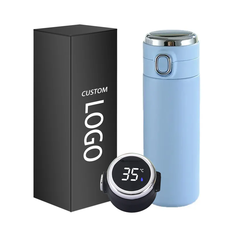 

Cute color Vacuum Insulated Bottle with LED display Stainless Steel Reusable Water Bottle