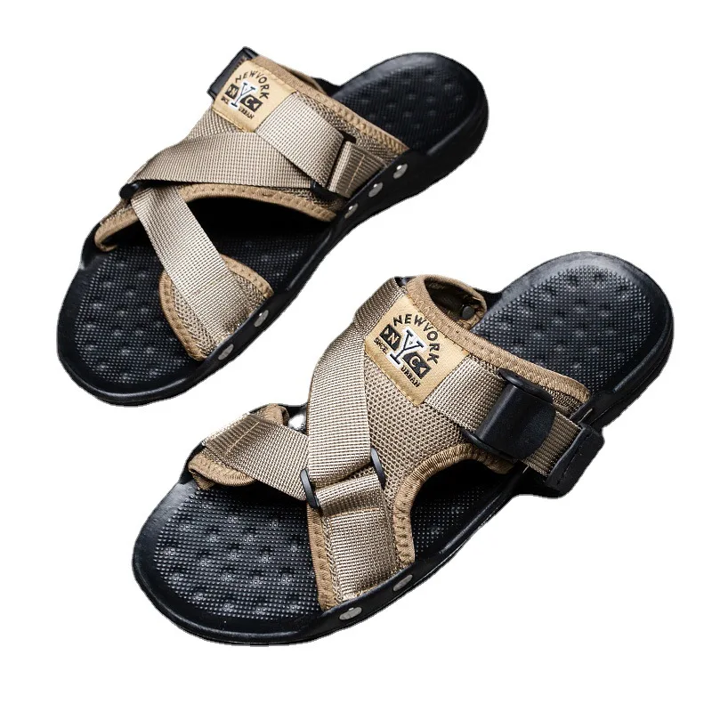 

Hot Selling High Quality Custom Flip Flops Popular fashion new design PU men sandals, 2 colors