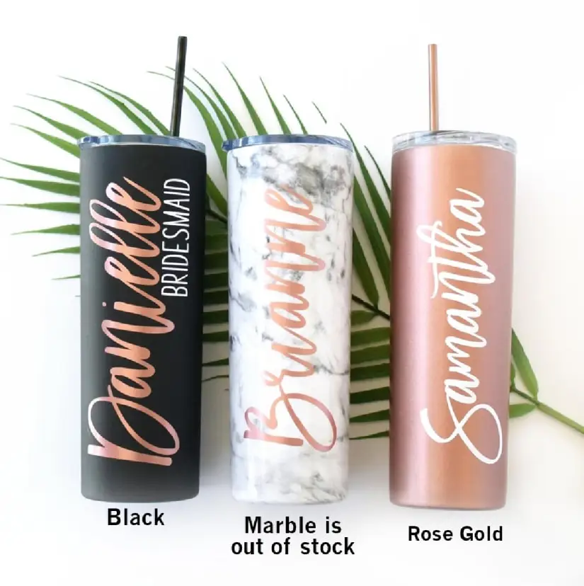 

Stock Ready to Ship BPA Free 304 Stainless Steel White Black Sublimation Glitter Double Wall Bling Tumbler, Customized color