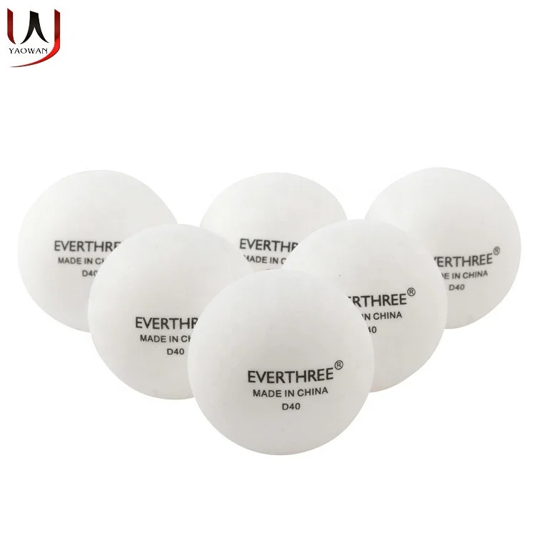 

Factory wholesale cheap PP plastic ping pong ball logo brand customized  table tennis ball, White/orange