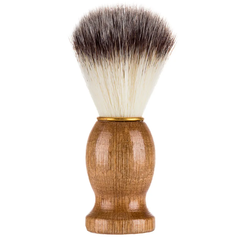 

Men's Shaving Brush Salon Men's Facial Beard Cleanser with Wooden Handle, Natural wood color