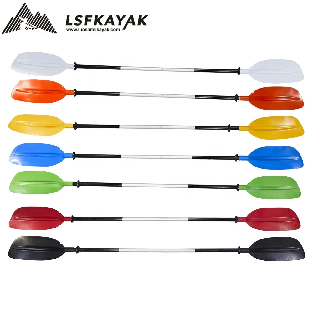 

LSF Colorful Kayak Paddle Aluminum shaft+PP blade canoe paddle two piece combined, Customized
