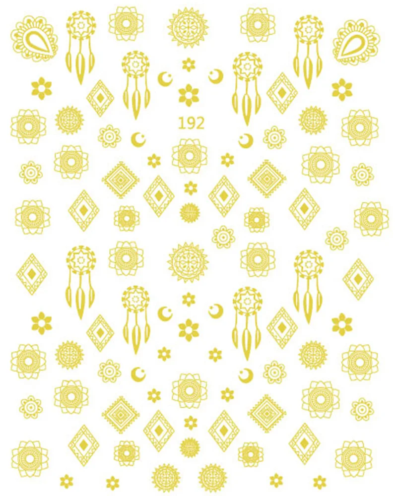 

191-197 Gold Line Silver Line Christmas New Year Nail Art 3D Rose Gold Bronzing Polka Dot English Letter Nail Sticker