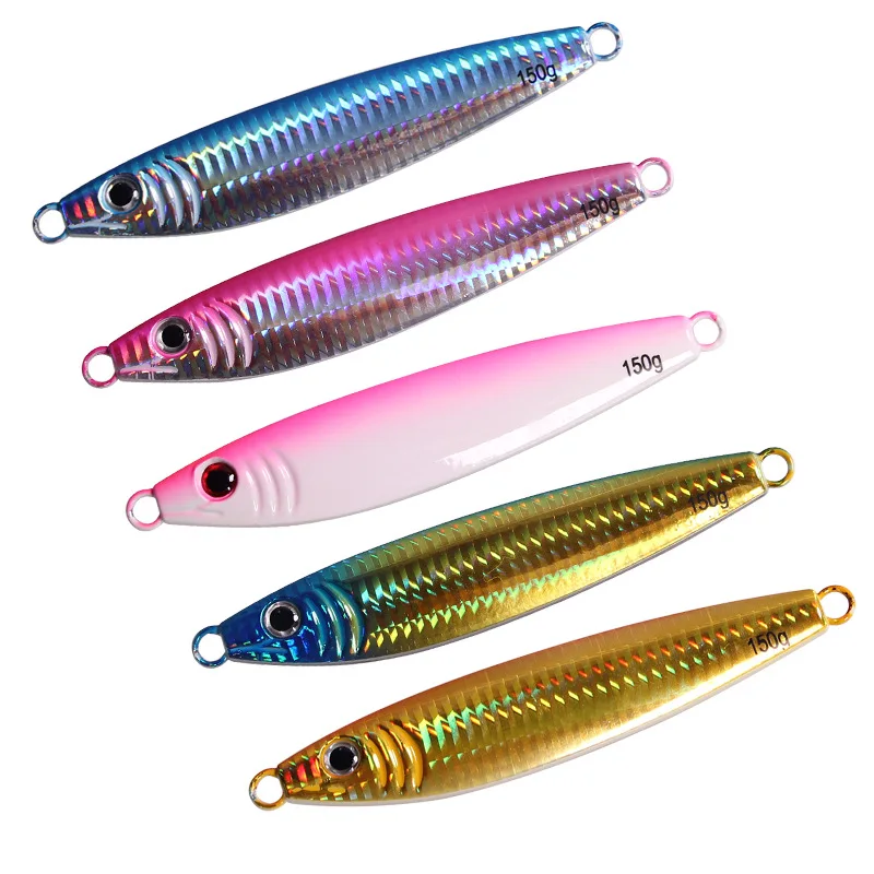 

Luminous Jig 120g 150g 200g 250g Jigging Fishing Lure Lead Fish Hard Bait Lures Multi-Colored Pack, 5 colors