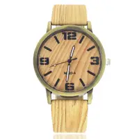 

Cheap popular digital leather band wood watch mans fashion watch wrist watch