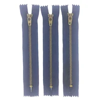 

Factory cheap price #4 Antique brass Metal zipper YG Puller Jeans Back Zipper for Pants on sale