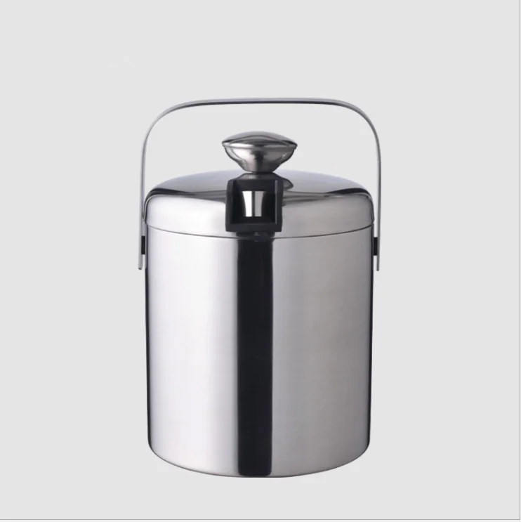 

Ice Buckets, Stainless Steel Double Walled Large Insulated Bar Ice Cube Bucket Container with Lid and Tongs Carry Handle, Customized color