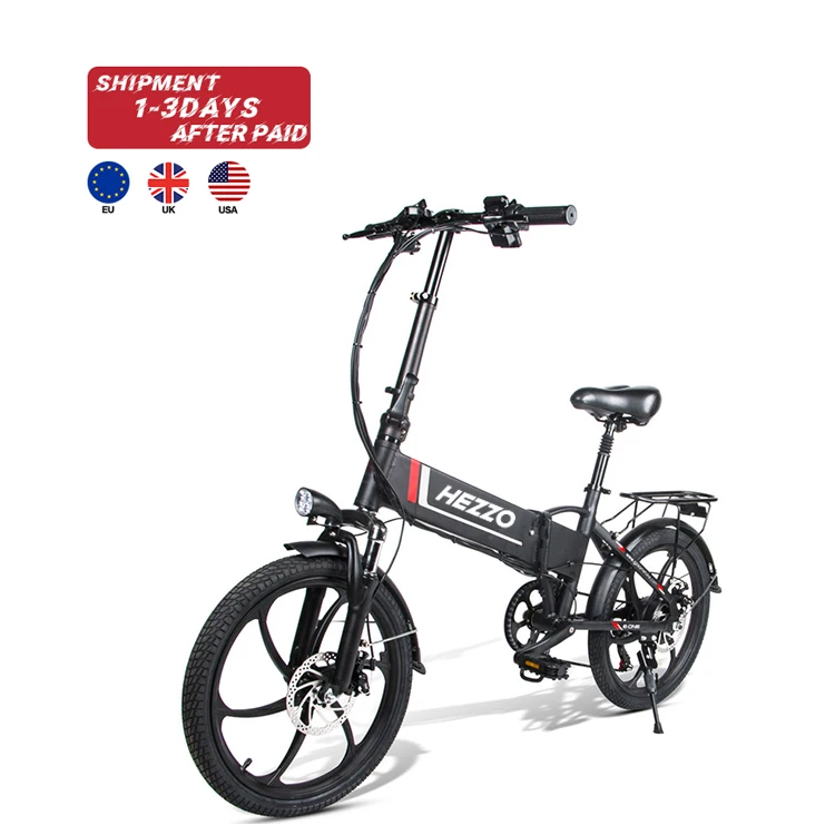

HEZZO 2022 cheap Folding Wholesale Cheap 20 Inches 48V 50W 500W Powerful Potable Fast Electric Bicycle bicicleta velo electrique